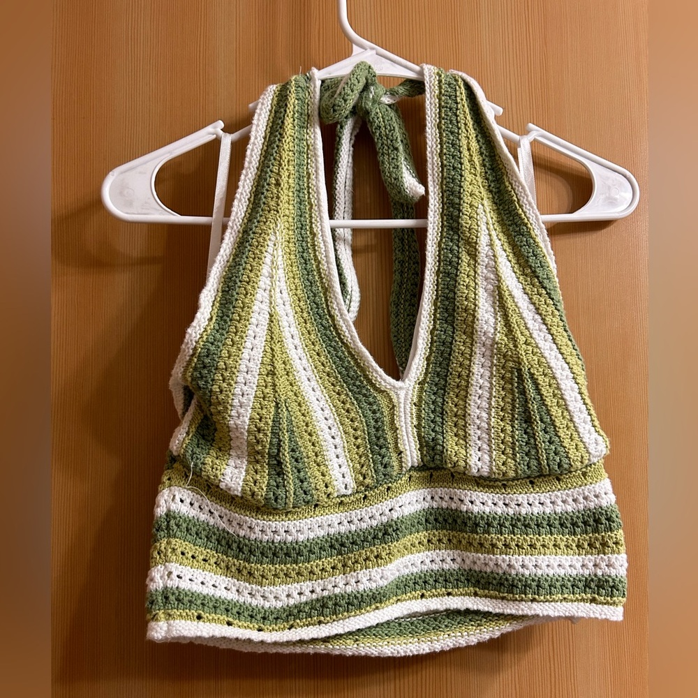 Hollister crochet halter top